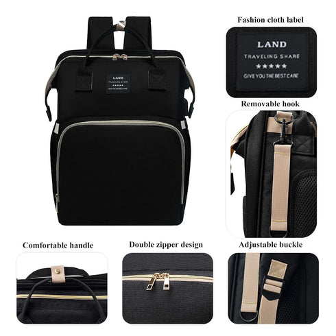 Backpack ANWTOTU Baby Diaper Bags with Changing Station,Waterproof Diaper Bag for Moms Dads with USB Charging