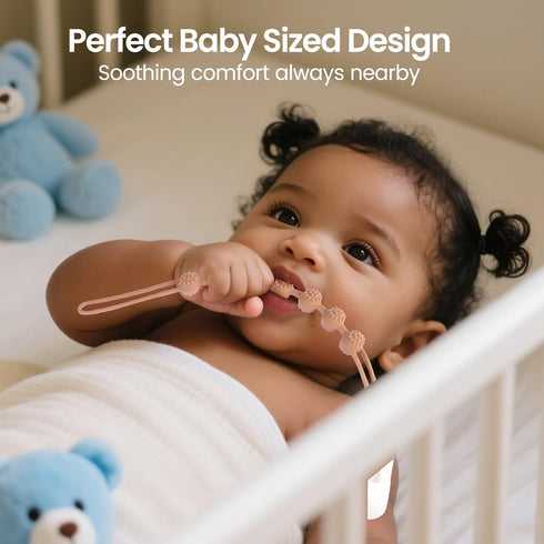 Eascrozn 6 Pack Silicone Pacifier Clip with One-Piece Design for Baby Boys and Girls, BPA Free Soft Flexible Binky