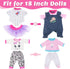 4 Sets Baby Doll Clothes for 14-18 Inch Dolls, 16 Inch Baby Doll Fashion Clothes Dresses and Accessories Outfits for New Born Baby Dolls(No Doll)