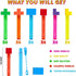 uoyoi Favors,24Pcs Building Blocks Party Building Blocks Bubble Wands for Kids,Cute Bubble Wand for Birthday Party