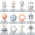 BonBeeDesign 12 Pack Robot Table Decorations - Robot Party Decorations for Kids' Birthday