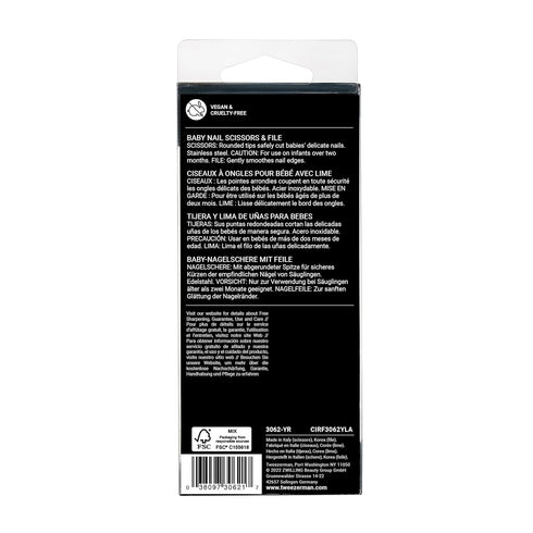 Tweezerman Baby Nail Scissors with Bear File