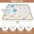 GuoChe 50'' 50'' Food Freshness Shapes Abstract Pattern Large Non-Slip Baby Activity Play Mat for Floor One-Piecing