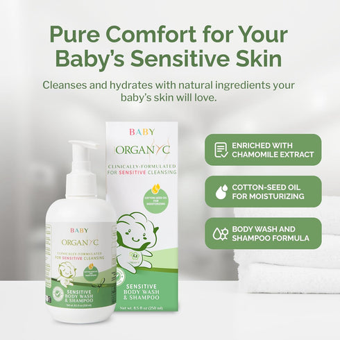 Maternity Bundle: Organyc Baby Shampoo & Body Wash with Feminine Wash