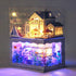 Spilay Miniature Dollhouse Kit with Furniture - DIY Modern Villa Model, Dust Cover and Music Box, 1:24 Scale Creative