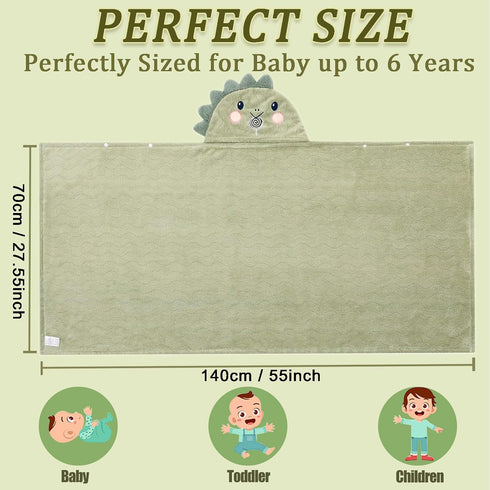 0-6 2-Pack 27.5"X55" kmilro Toddler Towels with Hood for Boys Girls Years Hooded Baby Bath Towels for Kids Ultra