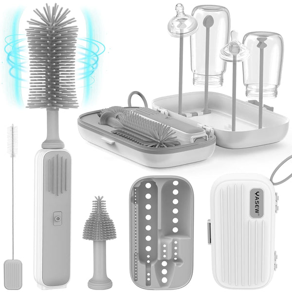Yasew Electric Bottle Brush Cleaner, Baby Bottle Brush Travel Set, 360 Efficient