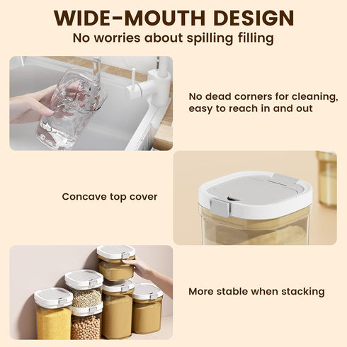 go-1800ml Formula Container to Travel Dispenser BPA Free Airtight Container with Spoon and Layered Storage