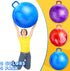 Lewtemi 3 Pcs 29 Inch Bouncing Ball with Handle - Outdoors Hopper Ball, Exercise Ball and Air Pump