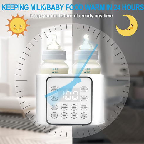 Winged Whale 9-in-1 24H Baby Bottle Warmer Multifuntion Breast Milk Warmer, Fast Baby Food Heater and Defrost Warmer