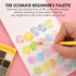 Set, 48 Grabie Mini Watercolor Colors with Brush, Paper Pad and Swatch Sheet, Travel Watercolors Painting Kit
