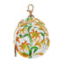 PYBUG Orange Lily Round Pacifier Storage Case, Polyester & TPU Lined with Hook