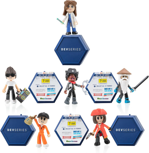 Mystery Figures 6 Pack - Six 2.75-Inch Action Figures with Unique Accessories, Mix and Match, Exclusive Code