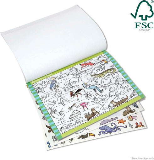 Melissa & Doug Seek and Find Sticker Pad, Animals (400+ Stickers, 14 Scenes to Color) for Kids Ages 4+
