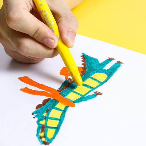 M&G 36 Colors Solid Tempera Paint Sticks for Kids, Washable, Non-toxic, Quick Drying, Works on Paper, Wood, Glass
