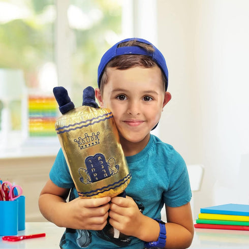 Rite Lite 12" H Medium Soft Plush Torah Toy - Fun & Educational Shabbat Gifts for Kids, Hebrew Jewish Party Favors