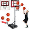 Kids Basketball Hoop, Adjustable Height Basketball Toy with Stand, Toddler Basketball Gifts for Boys Age 3-8, Indoor