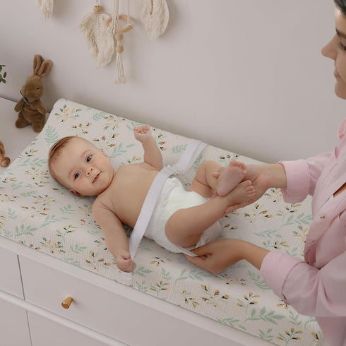 ZHENZQ Comfortable & Stretchy Infant Changing Table Pad Cover Gentle Nursery Changing Pad Cover Waterproof Designings