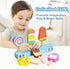 Wooden Ice Cream Toy Set for Kids, Toddler Pretend Play Food Ice Lolly Pops, Educational Gifts for Ages 3-6