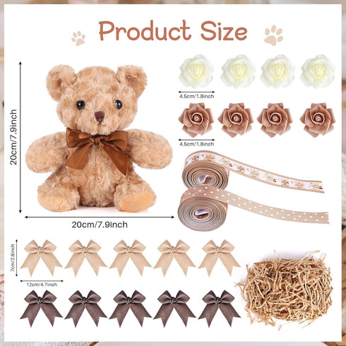 YLOLUL 23 Set Pcs Diaper Cake Kit Baby Shower Bear Diaper Cake Decorations Baby Shower Diaper Cake Supplies Teddy Bear