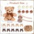 YLOLUL 23 Set Pcs Diaper Cake Kit Baby Shower Bear Diaper Cake Decorations Baby Shower Diaper Cake Supplies Teddy Bear