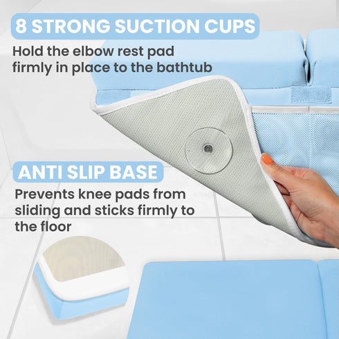 Elbow Set, Bath Kneeler and Rest Pad Premium Gift for Expecting Moms, Non-Slip Thick Kneeling Pad, Knee Saver with Toy