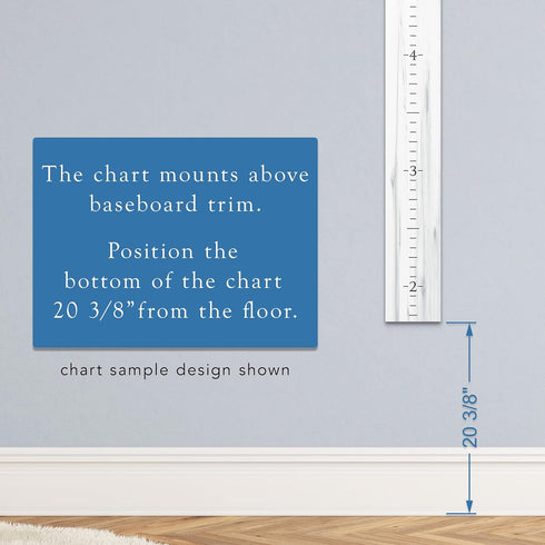 Rustic Wooden Growth Chart Ruler for Kids - Farmhouse Design