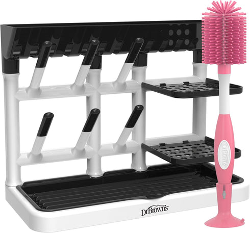 Dr. Brown's Drying Tower, Stand-Up Rack with Soft Touch No Scratch Baby