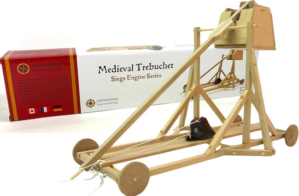 PATHFINDERS Trebuchet Kit - Building Toys, Medieval Weapons, Wooden Craft Kit, STEM Toy