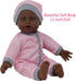 African American Doll Travel PlaySet - Baby Doll Car Seat Carrier Backpack with 12 Inch Soft Body Doll & Accessories
