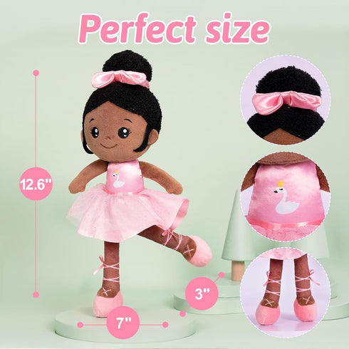 OUOZZZ 12.6" 1 1 Black Soft Baby Dolls Toys for Year Old Girl Gifts, African American Dolls Birthday Gifts for Year Old