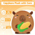 10 inch) BRICHOEE Capybara Plush Toy, Cute Capybara Stuffed Animal Holding Corn, Soft Capybara Plushie Gifts for Girls