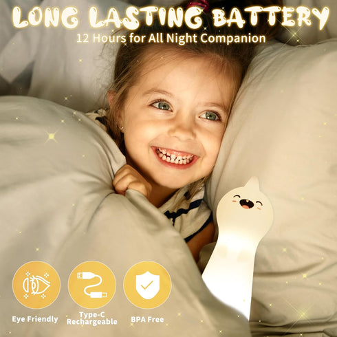 Dimmable ShaArkMango Flashlight with Night Light for Kids Rechargeable LED Nightlight Toddler Bed Room Glow in Dark