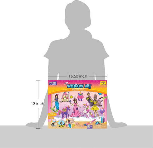 5-8 5,6,7,8 6-8 6 Imagimake Window Art Princess & Unicorn | DIY Suncatcher Kit for Year Old Kids | Princess & Unicorn