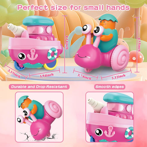 vusum 1 6-12-18 Months,1 1-3,1 2 3 4 Toddler Toys for Year Old Girl,Press to Go Car Baby Toys Year Old Girl Gifts Push