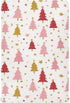 Pfrewn Christmas Crib Sheets for Boys Girls Christmas Pink Fir Trees Stars
