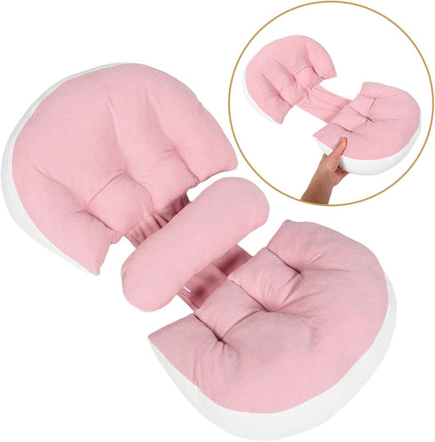 LOORGVEL U Shaped Pregnancy Body Pillow Maternity Pillow for Sleeping and Back Support for Pregnant Women Side Sleeper
