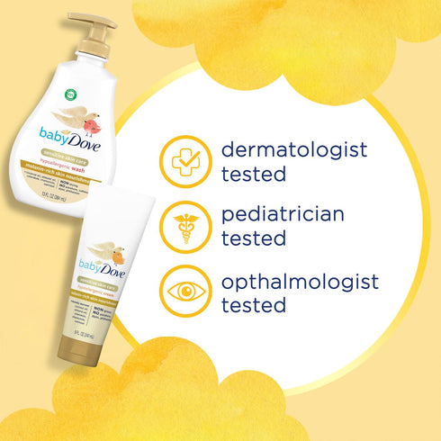 Dove Baby Body Wash & Lotion for Melanin-Rich Skin Care Hypoallergenic, Suitable for Newborns