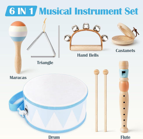 Set 2 3 2-4, 3-5 Vanplay Drum for Toddler - Toys for Year Old Boy Girls Birthday Gifts - Wooden Musical Instruments