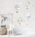YIMEHDAN Watercolor Hot Air Balloon Wall Decals, Stars Clouds Balloon Vinyl Wall Stickers, Peel and Stick Colorful