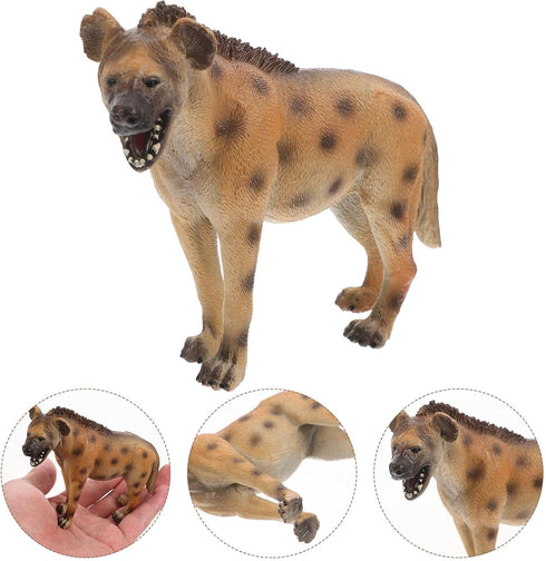 4pcs Hyena Learning Imitation Props, Realistic Animal Figurine Models for Cognitive Learning