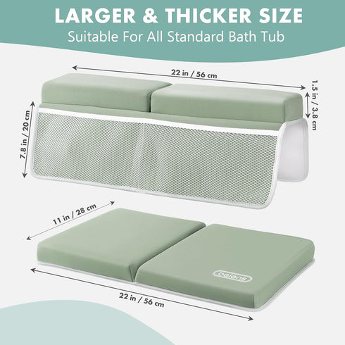 Elbow Set 1.5'' beiens Bath Kneeler and Rest Pad - Comfortable Thick Baby Bath Kneeler Pads, Quick Dry Soft Kneeling