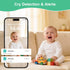 Monitor,1080P Simyke Smart Video Baby Baby Room Camera, APP Control,WiFi On/Off Switch,AI Detection, Cry Monitor