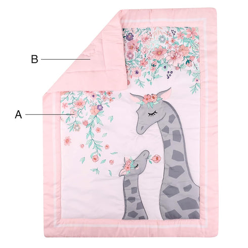 3 Set Set JISEN Piece Crib Bedding Crib Quilt Crib Sheet Pillowcase - Soft Microfiber Printed Nursery for Baby Boys