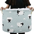 visesunny Cute White Sheep Animal Storage Bin, Collapsible Large Capacity Basket with Durable Cotton Handles