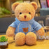 11.8 inches Teddy Bear Stuffed Animals - Soft Plush Cute Teddy Bear with Hoodie Doll for Boys Girls (Blue)