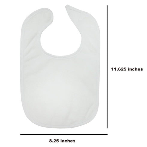 Neat Solutions 2-Ply Knit Terry Feeder Bibs, Solid Color, White, 10 Count (Pack of 1)
