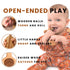 HIPPO TOYS Set 0-12 Natural Wooden Teether & Rattle for Babies Months | Montessori Sensory Toys | Plastic-Free