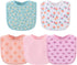 The Peanutshell Baby Girl Bibs Set, Terry Cloth, Feeding, Drooling, Teething Essentials, 10 Pack, Pastel Pink
