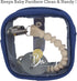 5 Set, Piece Diaper Bag Organizer Pouch Clear with Straps and Pacifier Case - Navy